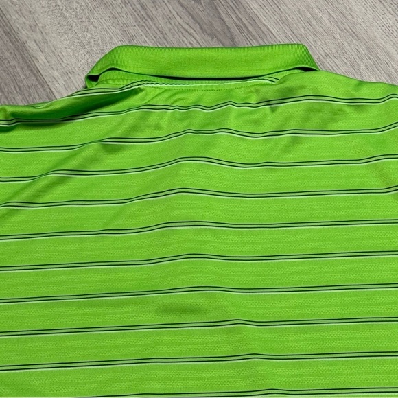PGA TOUR Airflex Green Striped Polo Shirt - Picture 7 of 7